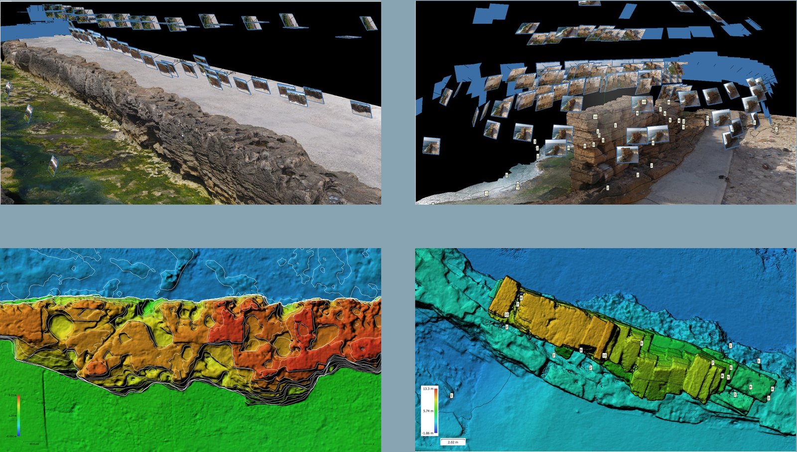 Metashape software for aerial and underwater photogrammetry